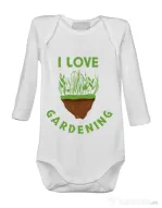 Baby body I love gardening Alb