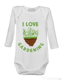 Baby body I love gardening Alb