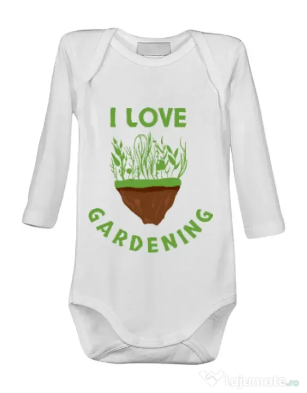 Baby body I love gardening Alb