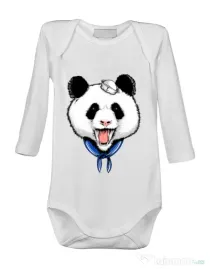 Baby body Panda Sailor Alb