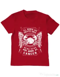 Tricou ADLER copil The best women are born as Cancer Rosu