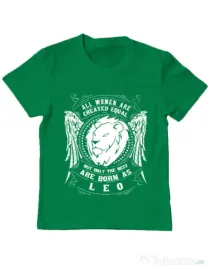 Tricou ADLER copil The best women are born as Leo Verde mediu