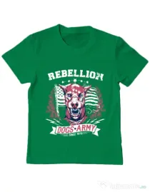 Tricou ADLER copil Rebellion Verde mediu