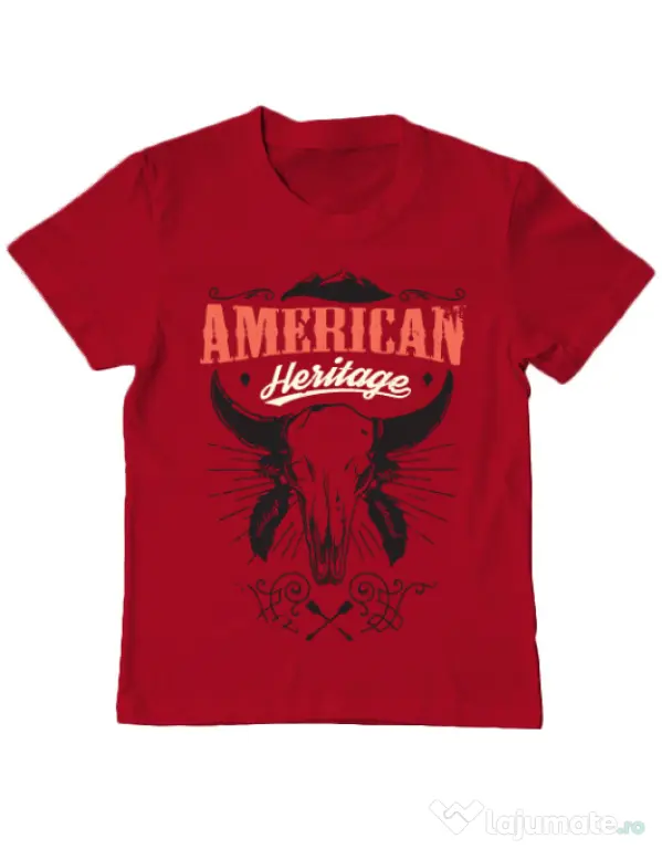 Tricou ADLER copil American heritage Rosu
