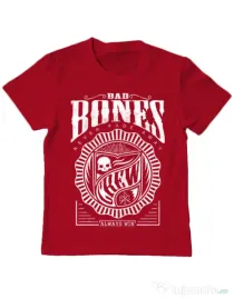 Tricou ADLER copil Bad bones crew always win Rosu