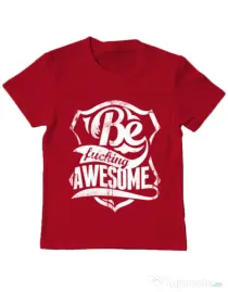 Tricou ADLER copil Be awesome Rosu