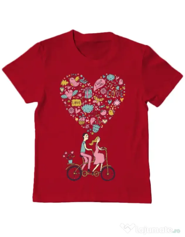 Tricou ADLER copil Love trip Rosu
