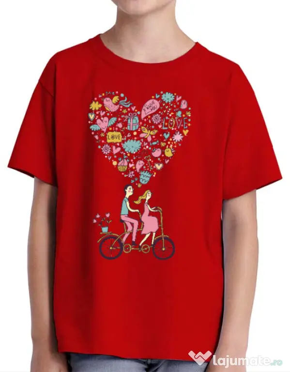 Tricou ADLER copil Love trip Rosu