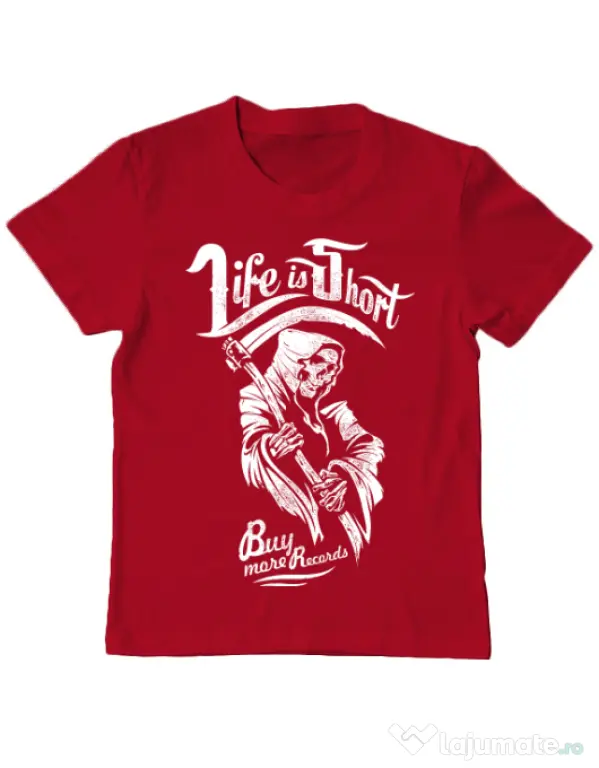 Tricou ADLER copil Life is short Rosu