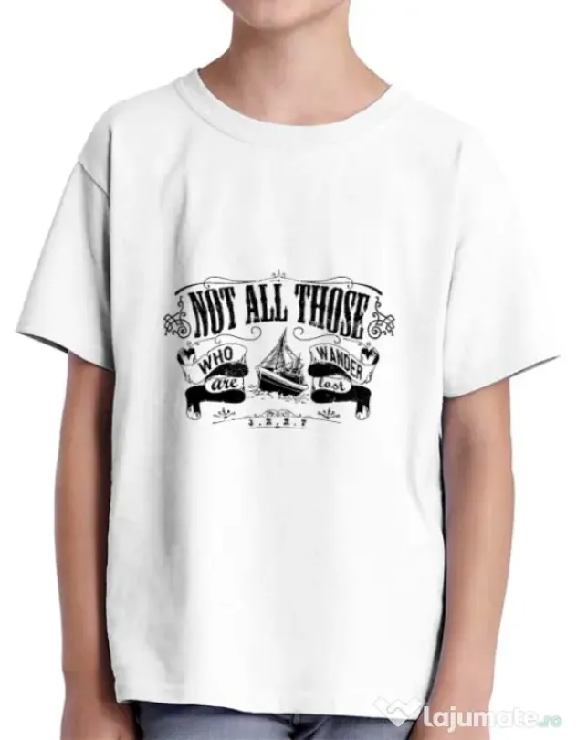 Tricou ADLER copil Not lost Alb