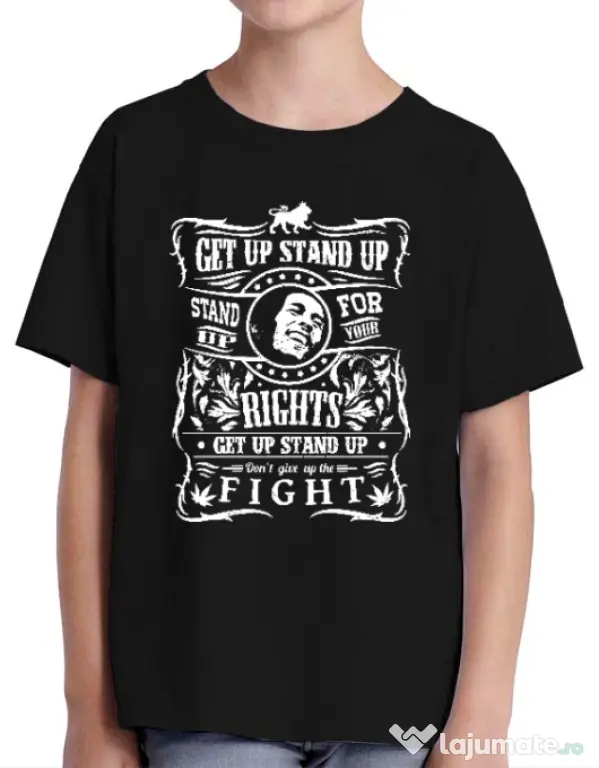 Tricou ADLER copil Stand up for your rights Negru