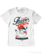 Tricou ADLER copil Thieves in the Night Alb