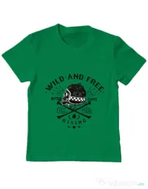 Tricou ADLER copil Wild and free Verde mediu