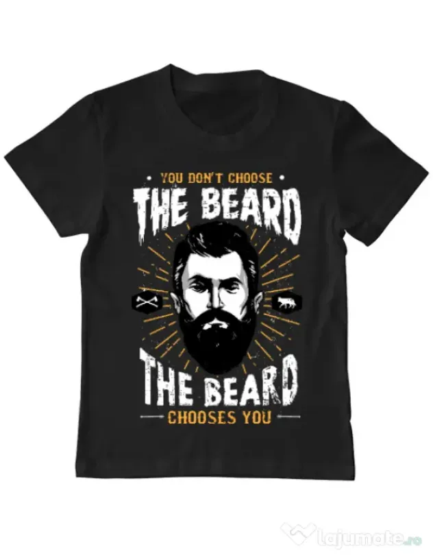 Tricou ADLER copil The beard choice Negru