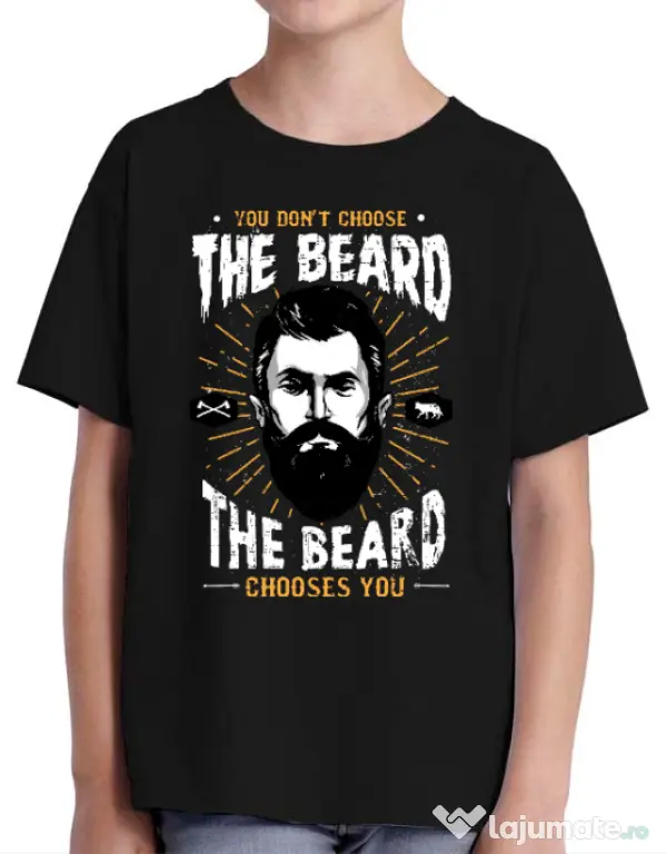 Tricou ADLER copil The beard choice Negru