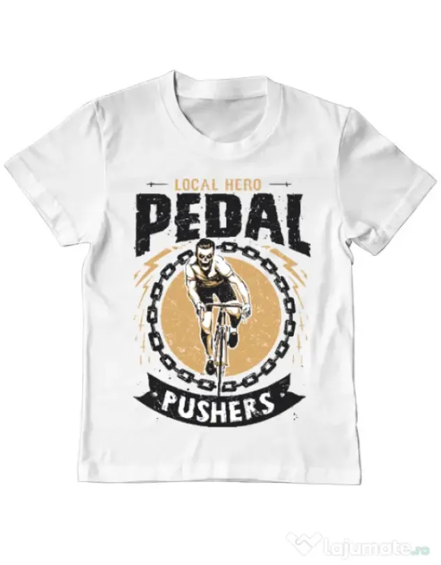 Tricou ADLER copil Pedal pushers Alb