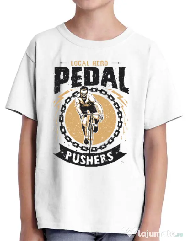 Tricou ADLER copil Pedal pushers Alb