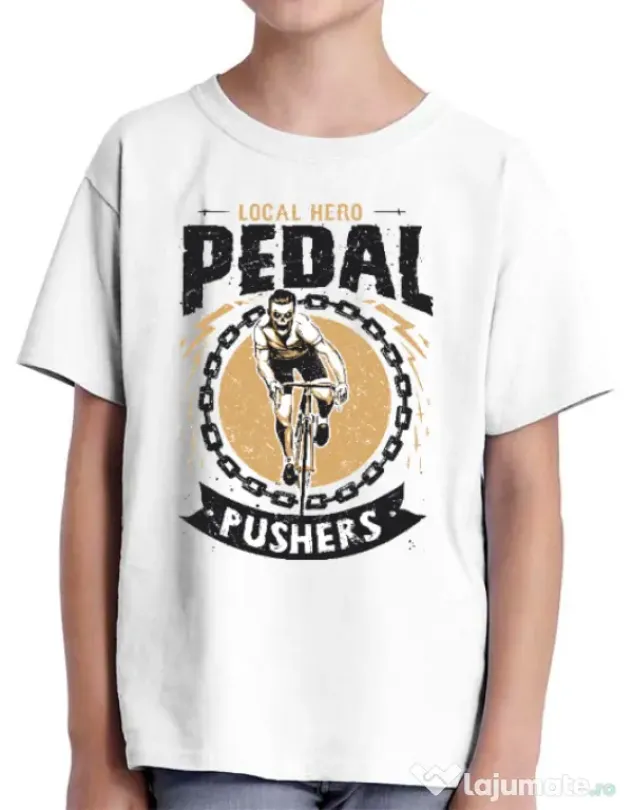 Tricou ADLER copil Pedal pushers Alb