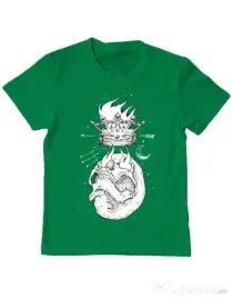 Tricou ADLER copil Flames Verde mediu