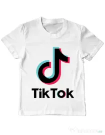 Tricou ADLER copil Tik Tok Alb