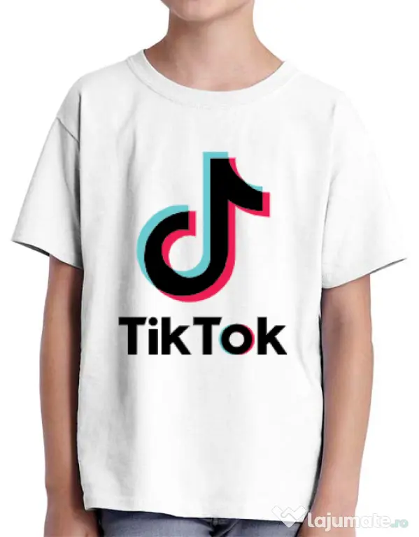 Tricou ADLER copil Tik Tok Alb