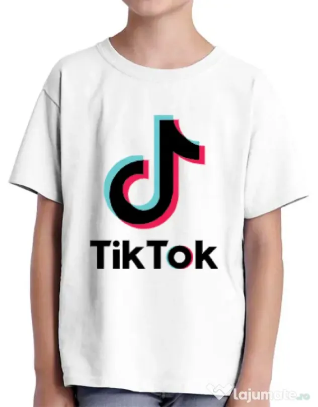 Tricou ADLER copil Tik Tok Alb