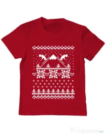 Tricou ADLER copil Ski time Rosu
