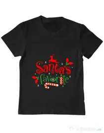 Tricou ADLER copil Santas favorite Negru