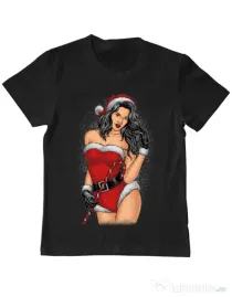 Tricou ADLER copil Sexy Santa Girl Negru