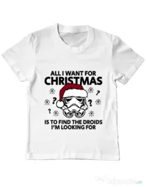 Tricou ADLER copil Christmas Trooper Alb