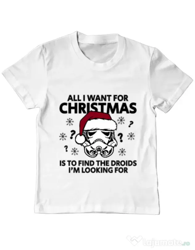 Tricou ADLER copil Christmas Trooper Alb