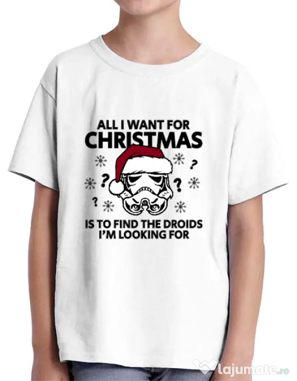 Tricou ADLER copil Christmas Trooper Alb