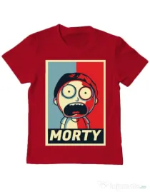 Tricou ADLER copil Morty Rosu