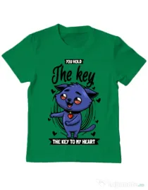 Tricou ADLER copil You hold the key Verde mediu