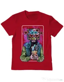 Tricou ADLER copil Human milenial Rosu