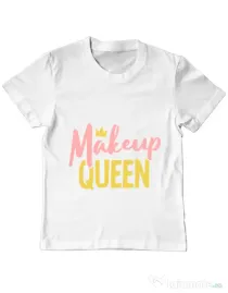Tricou ADLER copil Makeup queen Alb