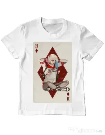 Tricou ADLER copil Harley Card Alb