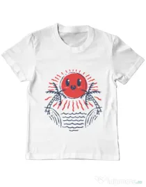 Tricou ADLER copil Hello sunset Alb