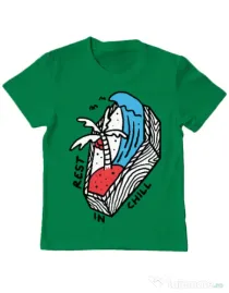 Tricou ADLER copil Rest in chill Verde mediu