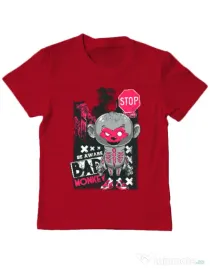 Tricou ADLER copil Bad monkey Rosu
