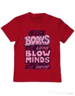 Tricou ADLER copil Open books Rosu
