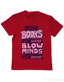 Tricou ADLER copil Open books Rosu