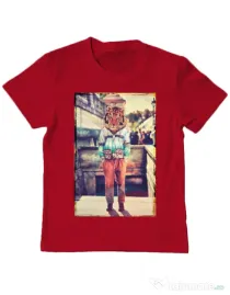 Tricou ADLER copil Tiger head Rosu
