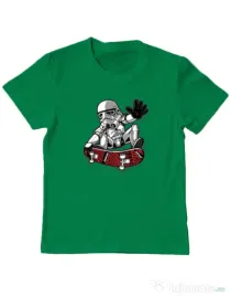 Tricou ADLER copil Trooper trick Verde mediu