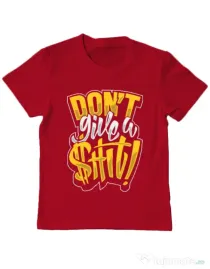 Tricou ADLER copil Don't give a shit Rosu