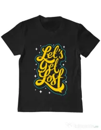 Tricou ADLER copil Let\'s get lost Negru