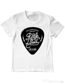 Tricou ADLER copil Rock n loud Alb