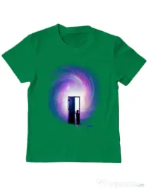 Tricou ADLER copil Doors to the future Verde mediu