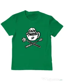 Tricou ADLER copil Death before decaf Verde mediu