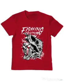 Tricou ADLER copil Fishing addiction Rosu
